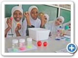 6/7 Girls create bouncy balls from powder