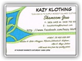 KAZY KLOTHING CARD