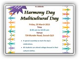 AIIC 2015 Harmony Day 20 MARCH