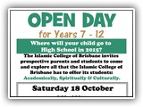 ICB OPEN DAY 18 OCTOBER